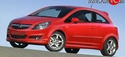 3 699 р. Пороги накладки OPC Opel Corsa D дорестайлинг, хэтчбэк 3 дв. (2006-2010) (Неокрашенные)  с доставкой в г. Майкоп. Увеличить фотографию 2
