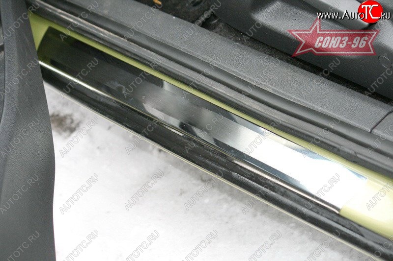 2 114 р. Накладки на внутренние пороги 5 дв. Souz-96 Opel Corsa D 2-ой рестайлинг, хэтчбэк 3 дв. (2011-2014)  с доставкой в г. Майкоп