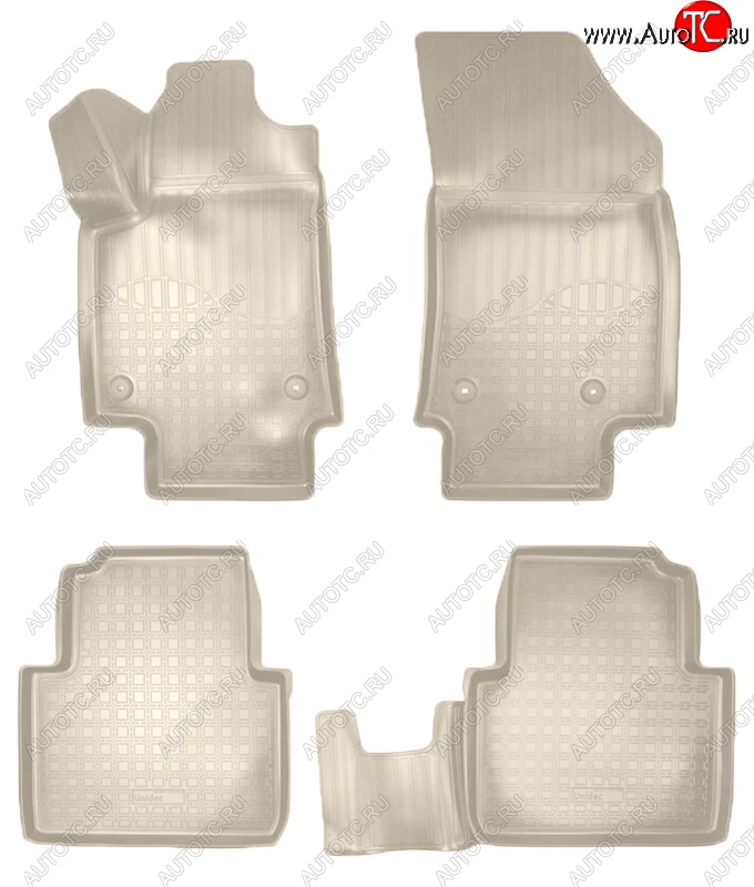 2 999 р. Коврики салонные Noplast (3D)  Opel Crossland  X (2017-2025) (Бежевые)  с доставкой в г. Майкоп