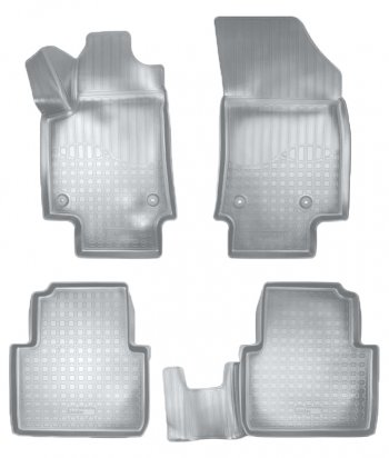 Коврики салонные Noplast (3D) Opel Crossland  X (2017-2025) (Серые)
