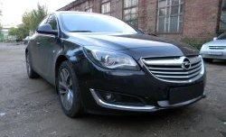 1 539 р. Сетка на бампер (рестайлинг) Russtal (хром) Opel Insignia A универсал рестайлинг (2013-2017)  с доставкой в г. Майкоп. Увеличить фотографию 2