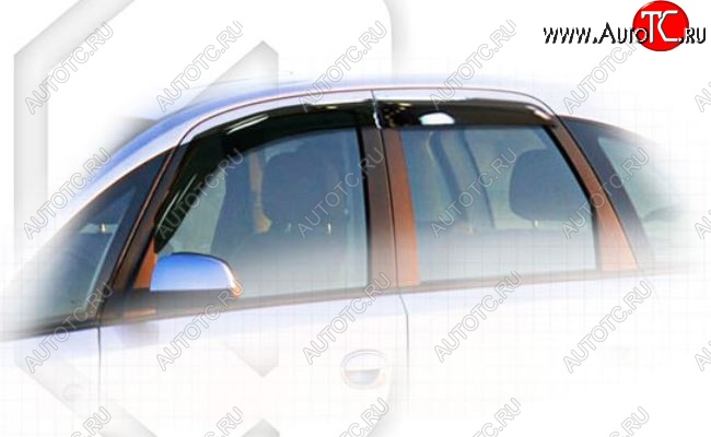 1 899 р. Дефлектора окон CA-Plastiс Opel Meriva A (2002-2010) (Classic полупрозрачный, Без хром.молдинга)  с доставкой в г. Майкоп