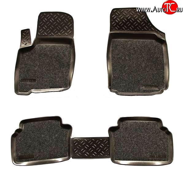 4 699 р. Комплект ковриков в салон B Aileron 4 шт. (полиуретан, покрытие Soft) Opel Meriva B (2010-2013)  с доставкой в г. Майкоп