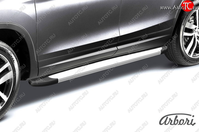 10 619 р. Порожки для ног Arbori Optima Silver Opel Mokka  дорестайлинг (2012-2016)  с доставкой в г. Майкоп