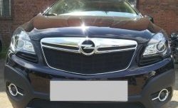 2 099 р. Нижняя сетка на бампер Russtal (черная) Opel Mokka  дорестайлинг (2012-2016)  с доставкой в г. Майкоп. Увеличить фотографию 2