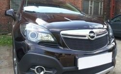 2 099 р. Нижняя сетка на бампер Russtal (черная) Opel Mokka  дорестайлинг (2012-2016)  с доставкой в г. Майкоп. Увеличить фотографию 4