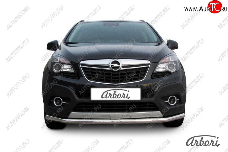 12 149 р. Защита переднего бампера Arbori (нержавейка, 1 труба d57 mm). Opel Mokka  дорестайлинг (2012-2016)  с доставкой в г. Майкоп