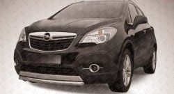 Защита переднего бампера из короткой трубы диаметром 57 мм Slitkoff Opel Mokka (2012-2016)  дорестайлинг