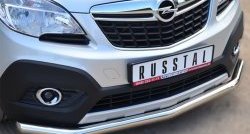 15 549 р. Одинарная защита переднего бампера диаметром 63 мм SLITKOFF Opel Mokka  дорестайлинг (2012-2016)  с доставкой в г. Майкоп. Увеличить фотографию 2