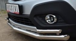 18 999 р. Защита переднего бампера (2 трубыØ63 и 42 мм, нержавейка) SLITKOFF Opel Mokka  дорестайлинг (2012-2016)  с доставкой в г. Майкоп. Увеличить фотографию 3