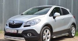 11 599 р. Защита переднего бампера (Ø75х42 мм, нержавейка) Russtal Opel Mokka  дорестайлинг (2012-2016)  с доставкой в г. Майкоп. Увеличить фотографию 4