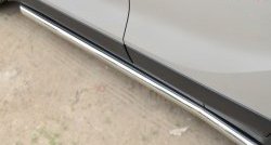 76 999 р. Защита порогов из круглой трубы диаметром 63 мм Russtal Opel Mokka  дорестайлинг (2012-2016) (Защита порогов с со скосами на торцах (вариант 1))  с доставкой в г. Майкоп. Увеличить фотографию 2