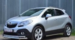 76 999 р. Защита порогов из круглой трубы диаметром 63 мм Russtal Opel Mokka  дорестайлинг (2012-2016) (Защита порогов с со скосами на торцах (вариант 1))  с доставкой в г. Майкоп. Увеличить фотографию 8