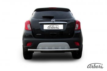 11 429 р. Защита заднего бампера Arbori (нержавейка, 1 труба d57 mm). Opel Mokka  дорестайлинг (2012-2016)  с доставкой в г. Майкоп. Увеличить фотографию 2