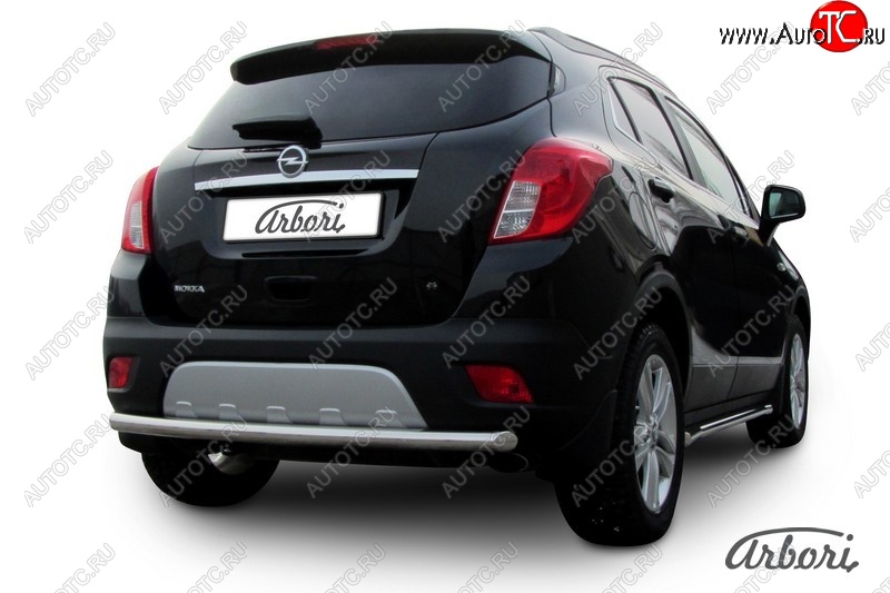 11 429 р. Защита заднего бампера Arbori (нержавейка, 1 труба d57 mm). Opel Mokka  дорестайлинг (2012-2016)  с доставкой в г. Майкоп