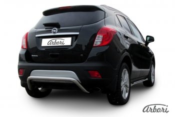 12 149 р. Защита заднего бампера Arbori (скоба, нержавейка, 1 труба d57 mm). Opel Mokka  дорестайлинг (2012-2016)  с доставкой в г. Майкоп. Увеличить фотографию 2