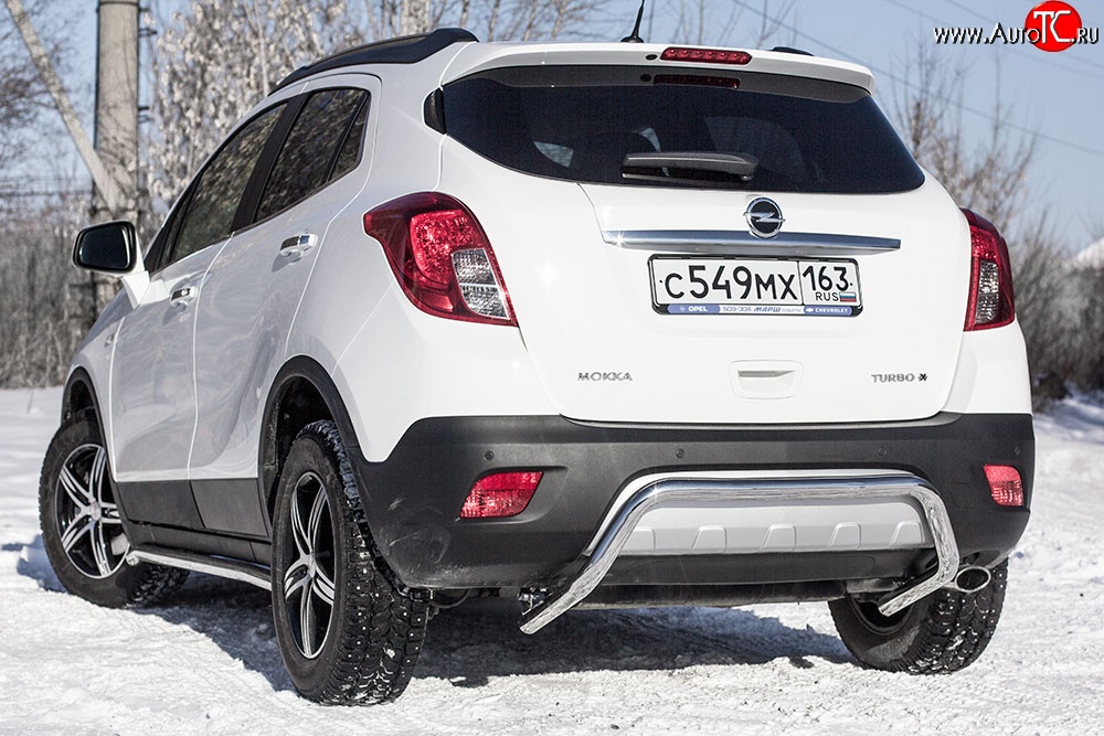 9 399 р. Защита заднего бампера из трубы диаметром 51 мм Petroil Tuning Opel Mokka  дорестайлинг (2012-2016)  с доставкой в г. Майкоп