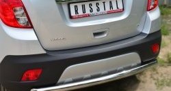 13 449 р. Одинарная защита заднего бампера из трубы диаметром 63 мм SLITKOFF Opel Mokka  дорестайлинг (2012-2016)  с доставкой в г. Майкоп. Увеличить фотографию 2