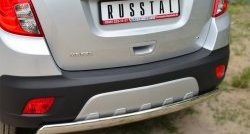 11 599 р. Защита заднего бампера (Ø75x42 мм, нержавейка) Russtal Opel Mokka  дорестайлинг (2012-2016)  с доставкой в г. Майкоп. Увеличить фотографию 2