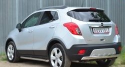 11 599 р. Защита заднего бампера (Ø75x42 мм, нержавейка) Russtal Opel Mokka  дорестайлинг (2012-2016)  с доставкой в г. Майкоп. Увеличить фотографию 4