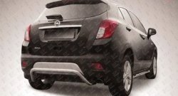 Защита заднего бампера (Ø57 мм скоба, нержавейка) Slitkoff Opel Mokka (2012-2016)  дорестайлинг