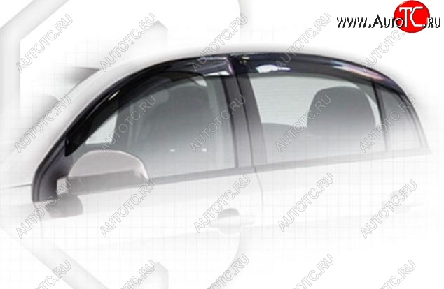 1 999 р. Дефлектора окон CA-Plastiс Opel Vectra C седан дорестайлинг (2002-2005) (Classic полупрозрачный, Без хром.молдинга)  с доставкой в г. Майкоп