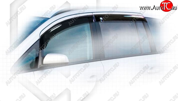 2 159 р. Дефлектора окон CA-Plastiс Opel Zafira В дорестайлинг (2005-2008) (Classic полупрозрачный)  с доставкой в г. Майкоп