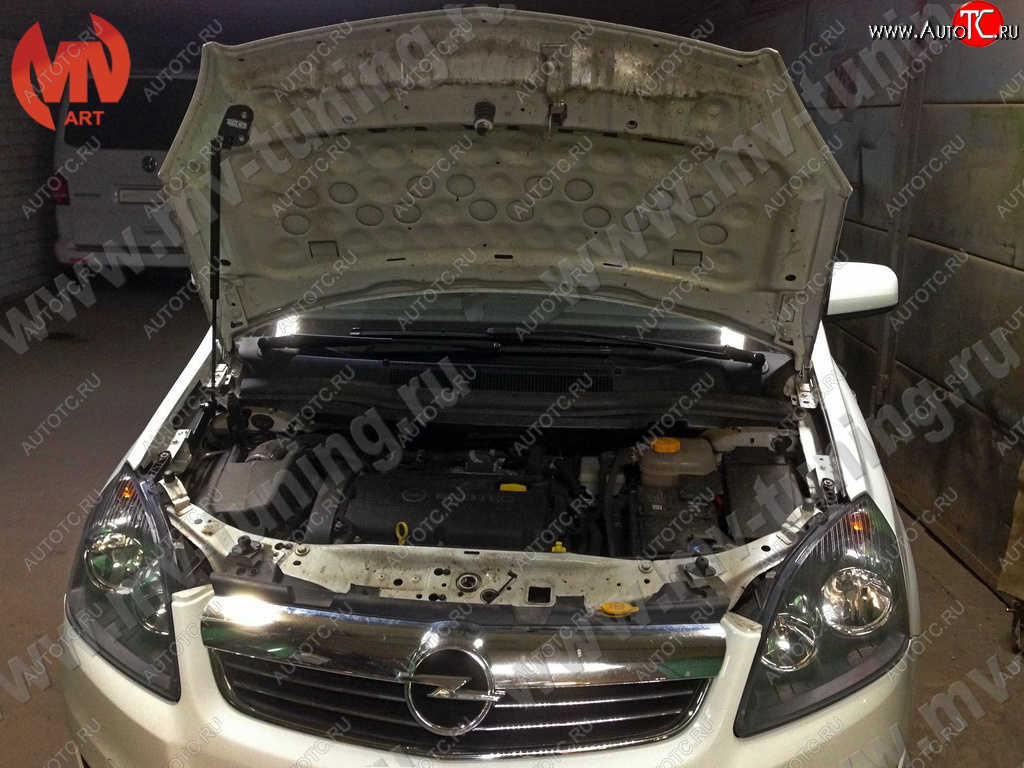 2 969 р. Упор капота MV-Tuning (одинарный)  Opel Zafira  В (2005-2015) дорестайлинг, рестайлинг  с доставкой в г. Майкоп