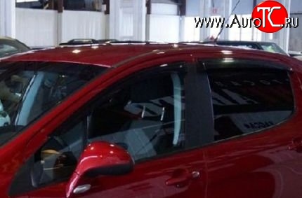 999 р. Комплект дефлекторов окон (ветровиков) 4 шт. (5 дверей) Russtal Peugeot 2008  дорестайлинг (2013-2016)  с доставкой в г. Майкоп
