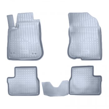Коврики салона Norplast Unidec (АКПП) Peugeot 2008 (2013-2019)  дорестайлинг,  рестайлинг (Цвет: серый)