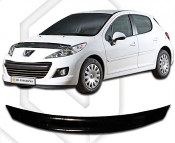 Дефлектор капота CA-Plastic Peugeot 207 WA хэтчбэк 3 дв. дорестайлинг (2006-2009)