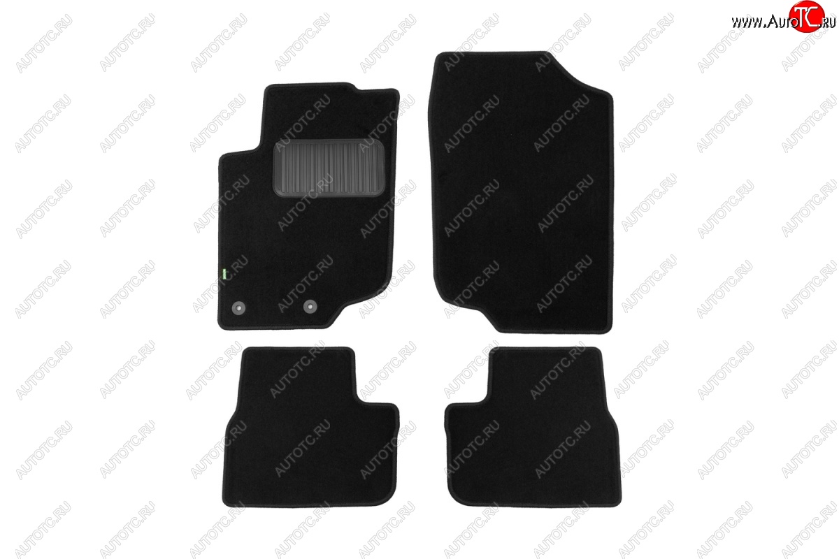 6 949 р. Коврики в салон Klever Standart (текстиль, 4 шт., подпятник, оверлок) Peugeot 207 WK универсал дорестайлинг (2006-2009) (Черный)  с доставкой в г. Майкоп