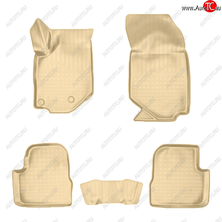 2 999 р. Коврики салона Norplast Unidec  Peugeot 208  2 (2019-2025) хэтчбэк 5 дв. (Цвет: бежевый)  с доставкой в г. Майкоп