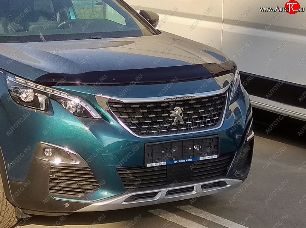 2 879 р. Дефлектор капота SIM Peugeot 3008 2 (2016-2025)  с доставкой в г. Майкоп