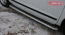 12 959 р. Защита штатных порогов с листом Souz-96 (d42) Peugeot 3008 рестайлинг (2013-2017)  с доставкой в г. Майкоп. Увеличить фотографию 2