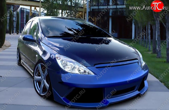 24 499 р. Передний бампер Golardo Peugeot 307 универсал дорестайлинг (2001-2005)  с доставкой в г. Майкоп