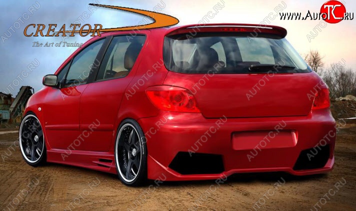 25 699 р. Задний бампер Golardo Peugeot 307 хэтчбэк 5 дв. дорестайлинг (2001-2005)  с доставкой в г. Майкоп
