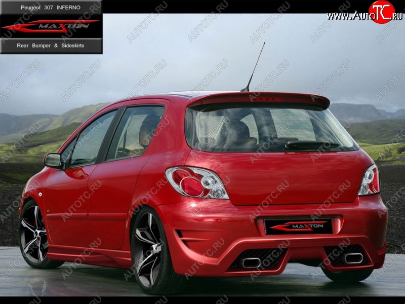 30 199 р. Задний бампер Inferno Peugeot 307 хэтчбэк 5 дв. дорестайлинг (2001-2005)  с доставкой в г. Майкоп