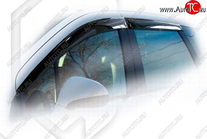 1 899 р. Дефлектора окон CA-Plastic Peugeot 308 T7 универсал дорестайлинг (2007-2011) (Classic полупрозрачный, Без хром.молдинга)  с доставкой в г. Майкоп