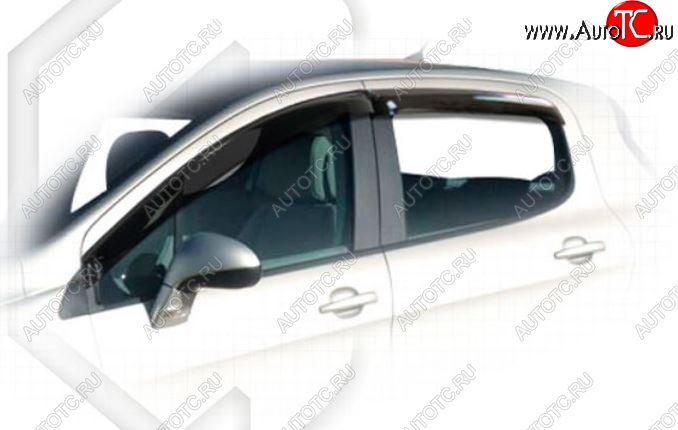 2 159 р. Дефлектора окон CA-Plastic Peugeot 308 T7 хэтчбек 5 дв. дорестайлинг (2007-2011) (Classic полупрозрачный{)  с доставкой в г. Майкоп