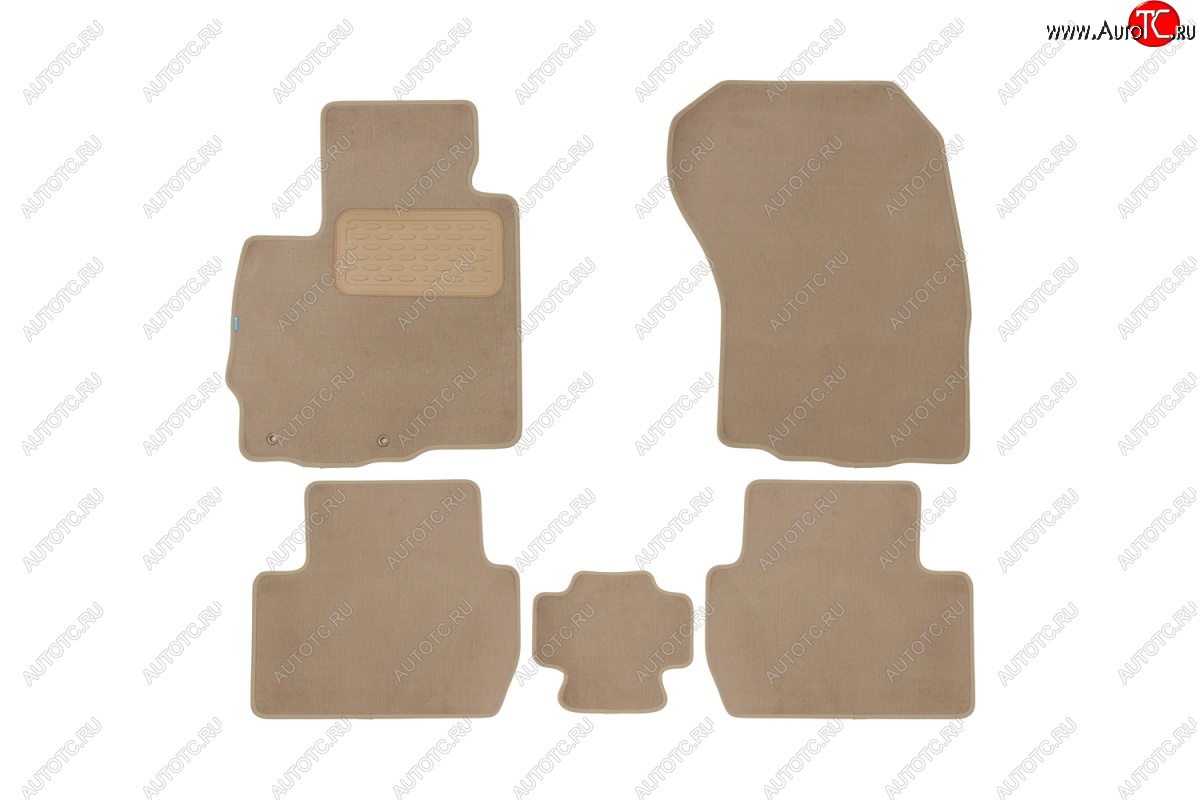 399 р. Коврики в салон Cross Klever Premium (текстиль) Peugeot 4007 (2007-2012) (Бежевый)  с доставкой в г. Майкоп