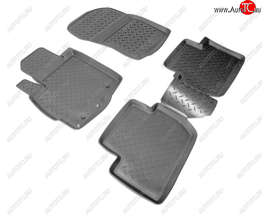 2 699 р. Комплект ковриков в салон Norplast Unidec  Peugeot 4007 (2007-2012) (Цвет: черный)  с доставкой в г. Майкоп