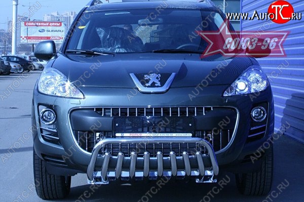 15 569 р. Защита переднего бампера Souz-96 (d42) Peugeot 4007 (2007-2012)  с доставкой в г. Майкоп
