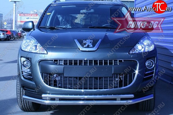 16 379 р. Защита переднего бампера двойная Souz-96 (d460/42) Peugeot 4007 (2007-2012)  с доставкой в г. Майкоп