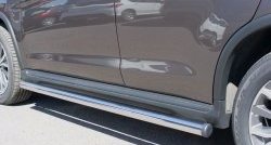 70 999 р. Защита порогов из круглой трубы диаметром 63 мм Russtal Peugeot 4008 (2012-2017) (Защита порогов с со скосами на торцах (вариант 1))  с доставкой в г. Майкоп. Увеличить фотографию 5