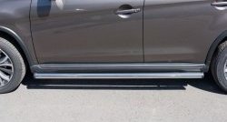 70 999 р. Защита порогов из круглой трубы диаметром 63 мм Russtal Peugeot 4008 (2012-2017) (Защита порогов с со скосами на торцах (вариант 1))  с доставкой в г. Майкоп. Увеличить фотографию 6