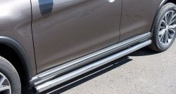 70 999 р. Защита порогов из круглой трубы диаметром 63 мм Russtal Peugeot 4008 (2012-2017) (Защита порогов с со скосами на торцах (вариант 1))  с доставкой в г. Майкоп. Увеличить фотографию 7