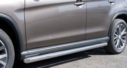 70 999 р. Защита порогов из круглой трубы диаметром 63 мм Russtal Peugeot 4008 (2012-2017) (Защита порогов с со скосами на торцах (вариант 1))  с доставкой в г. Майкоп. Увеличить фотографию 8