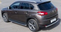 70 999 р. Защита порогов из круглой трубы диаметром 63 мм Russtal Peugeot 4008 (2012-2017) (Защита порогов с со скосами на торцах (вариант 1))  с доставкой в г. Майкоп. Увеличить фотографию 9