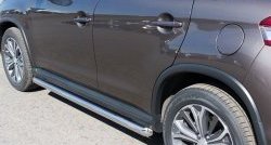 70 999 р. Защита порогов из круглой трубы диаметром 63 мм Russtal Peugeot 4008 (2012-2017) (Защита порогов с со скосами на торцах (вариант 1))  с доставкой в г. Майкоп. Увеличить фотографию 11